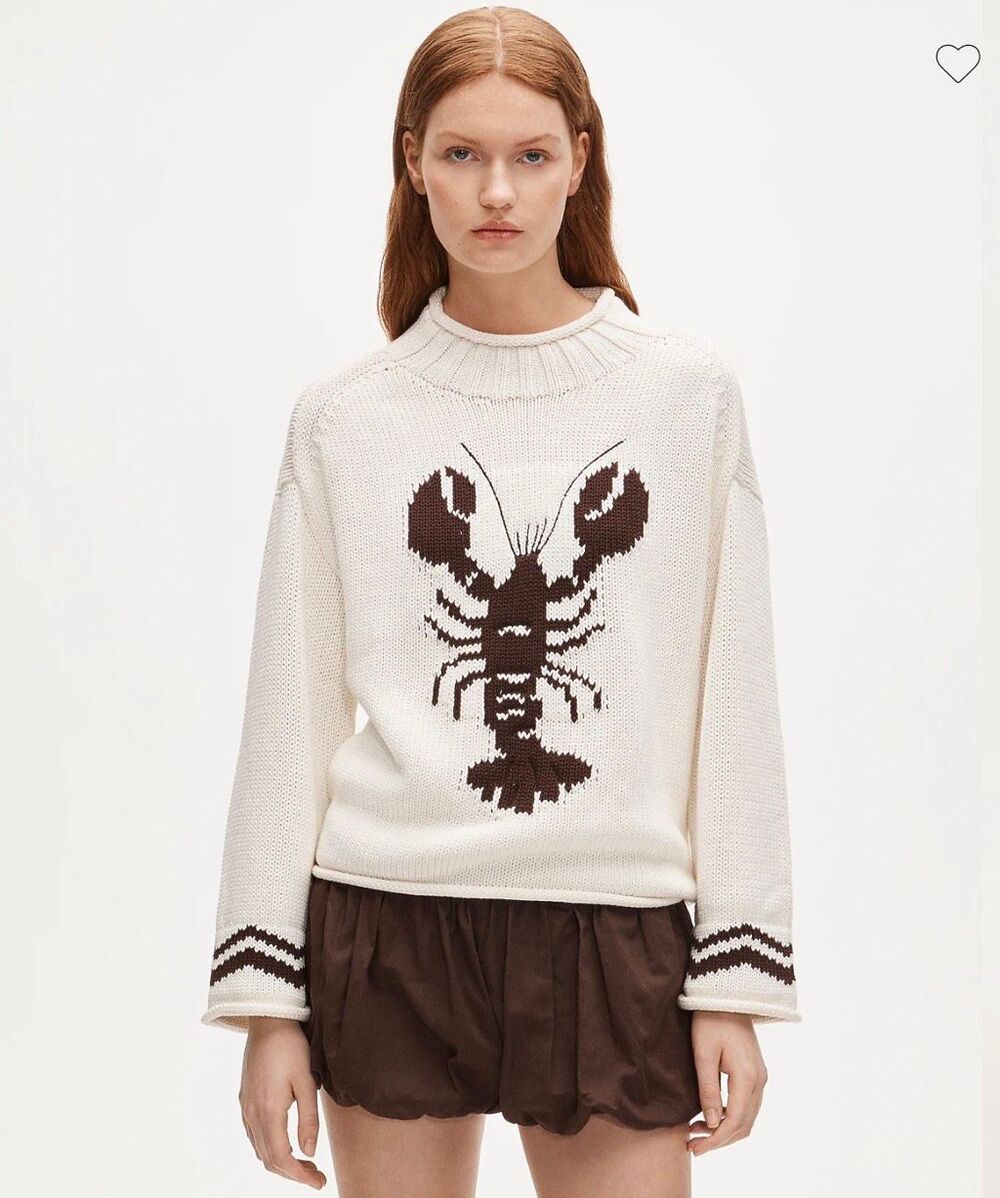 J. Crew Rollneck sweater with lobster intarsia NWT size Small